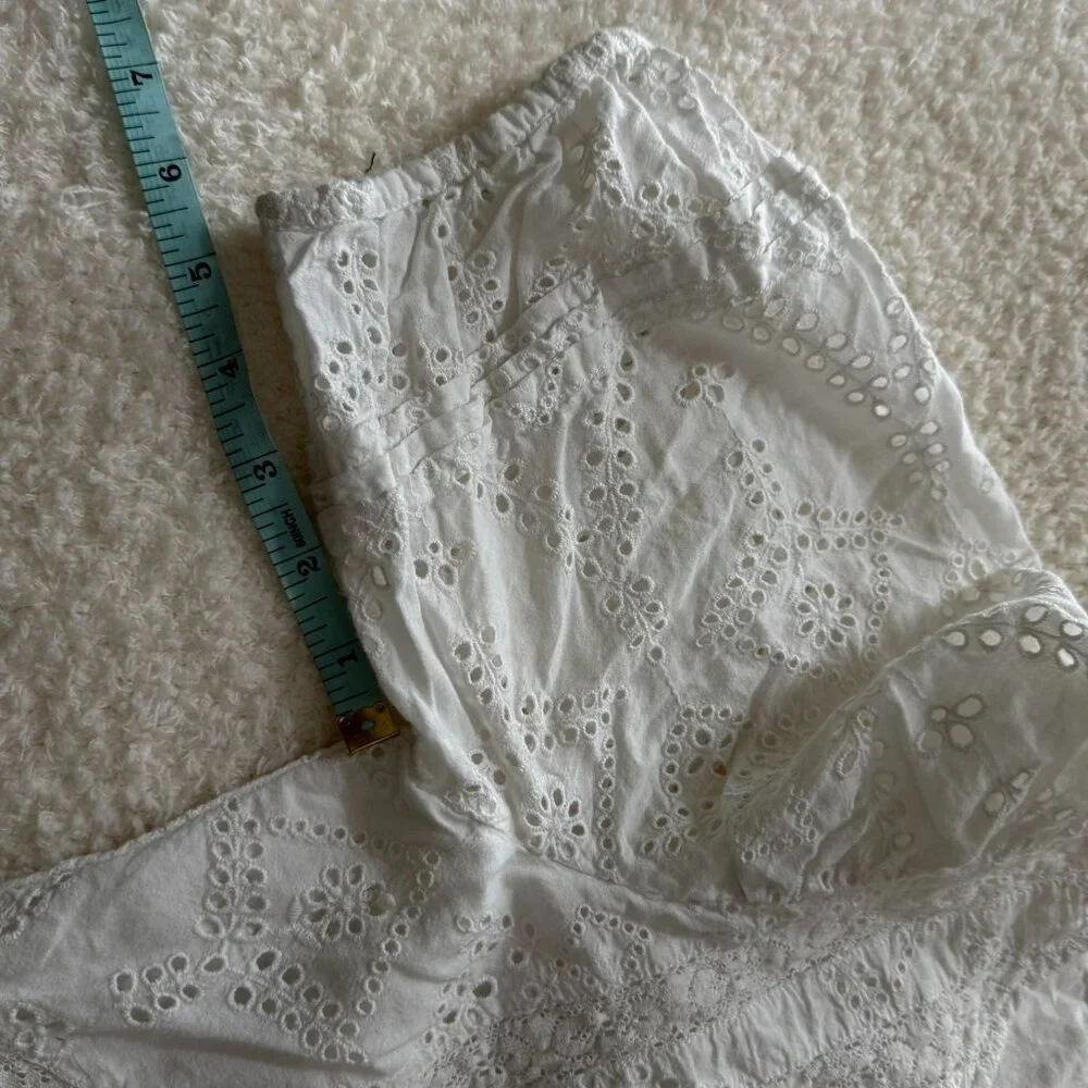Sanctuary Eyelet, White 100% Cotton Dress Size S - Picture 9 of 10